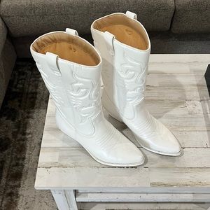 White cowboy boots